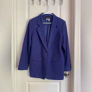 sag harbor women wool blazer size 12 Lavender Blue